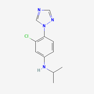 3-chloro-N-propan-2-yl-4-(1,2,4-triazol-1-yl)aniline