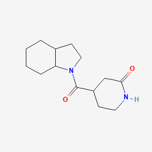 4-(2,3,3a,4,5,6,7,7a-Octahydroindole-1-carbonyl)piperidin-2-one