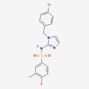 N-[1-[(4-bromophenyl)methyl]imidazol-2-yl]-4-fluoro-3-methylbenzenesulfonamide