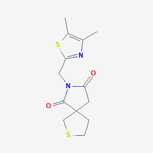 2-[(4,5-Dimethyl-1,3-thiazol-2-yl)methyl]-7-thia-2-azaspiro[4.4]nonane-1,3-dione