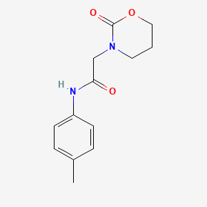 molecular formula C13H16N2O3 B7608774 N-(4-methylphenyl)-2-(2-oxo-1,3-oxazinan-3-yl)acetamide 