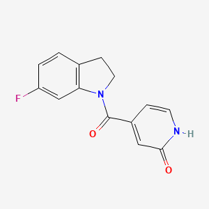 molecular formula C14H11FN2O2 B7608788 4-(6-fluoro-2,3-dihydroindole-1-carbonyl)-1H-pyridin-2-one 