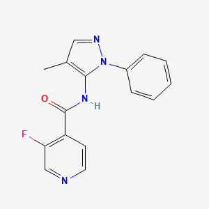 3-fluoro-N-(4-methyl-2-phenylpyrazol-3-yl)pyridine-4-carboxamide