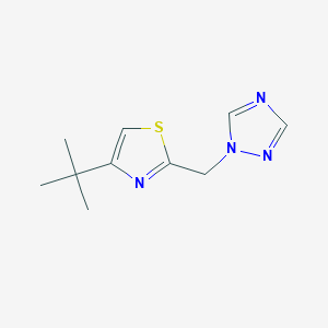 molecular formula C10H14N4S B7608806 4-Tert-butyl-2-(1,2,4-triazol-1-ylmethyl)-1,3-thiazole 