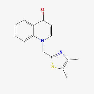 molecular formula C15H14N2OS B7608807 1-[(4,5-Dimethyl-1,3-thiazol-2-yl)methyl]quinolin-4-one 