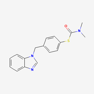 S-[4-(benzimidazol-1-ylmethyl)phenyl] N,N-dimethylcarbamothioate