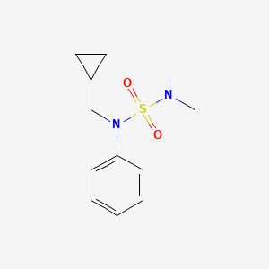 molecular formula C12H18N2O2S B7608848 N-(cyclopropylmethyl)-N-(dimethylsulfamoyl)aniline 