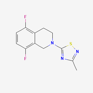 molecular formula C12H11F2N3S B7608855 5-(5,8-difluoro-3,4-dihydro-1H-isoquinolin-2-yl)-3-methyl-1,2,4-thiadiazole 