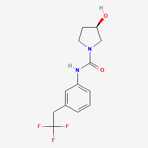 (3R)-3-hydroxy-N-[3-(2,2,2-trifluoroethyl)phenyl]pyrrolidine-1-carboxamide