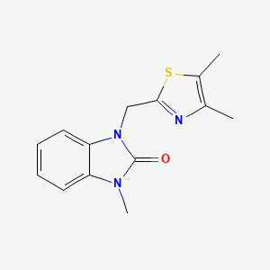 1-[(4,5-Dimethyl-1,3-thiazol-2-yl)methyl]-3-methylbenzimidazol-2-one