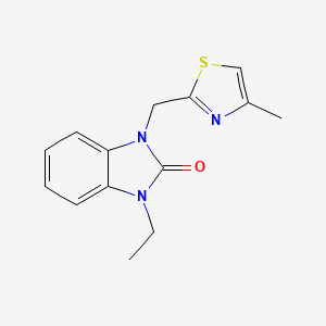 1-Ethyl-3-[(4-methyl-1,3-thiazol-2-yl)methyl]benzimidazol-2-one