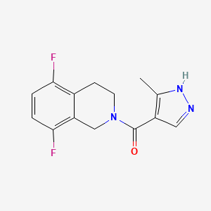 (5,8-difluoro-3,4-dihydro-1H-isoquinolin-2-yl)-(5-methyl-1H-pyrazol-4-yl)methanone