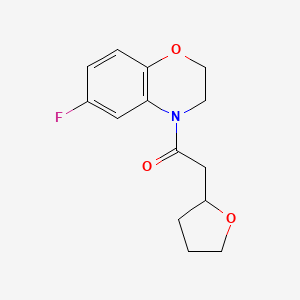 1-(6-Fluoro-2,3-dihydro-1,4-benzoxazin-4-yl)-2-(oxolan-2-yl)ethanone