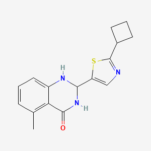 2-(2-cyclobutyl-1,3-thiazol-5-yl)-5-methyl-2,3-dihydro-1H-quinazolin-4-one