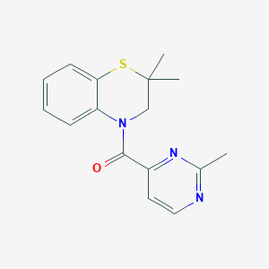 (2,2-dimethyl-3H-1,4-benzothiazin-4-yl)-(2-methylpyrimidin-4-yl)methanone