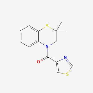 (2,2-dimethyl-3H-1,4-benzothiazin-4-yl)-(1,3-thiazol-4-yl)methanone