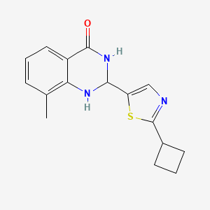 2-(2-cyclobutyl-1,3-thiazol-5-yl)-8-methyl-2,3-dihydro-1H-quinazolin-4-one