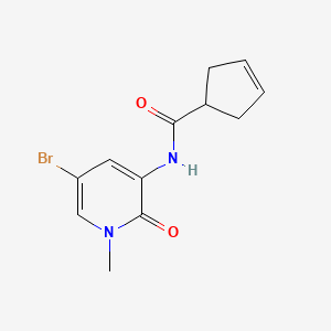 N-(5-bromo-1-methyl-2-oxopyridin-3-yl)cyclopent-3-ene-1-carboxamide