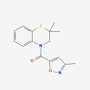 (2,2-dimethyl-3H-1,4-benzothiazin-4-yl)-(3-methyl-1,2-oxazol-5-yl)methanone