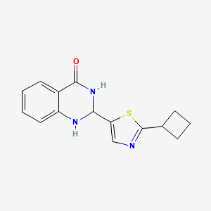 2-(2-cyclobutyl-1,3-thiazol-5-yl)-2,3-dihydro-1H-quinazolin-4-one