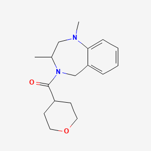 (1,3-dimethyl-3,5-dihydro-2H-1,4-benzodiazepin-4-yl)-(oxan-4-yl)methanone