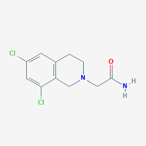 molecular formula C11H12Cl2N2O B7609023 2-(6,8-dichloro-3,4-dihydro-1H-isoquinolin-2-yl)acetamide 