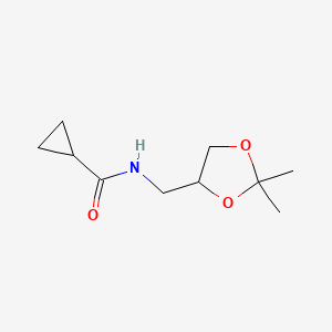 N-[(2,2-dimethyl-1,3-dioxolan-4-yl)methyl]cyclopropanecarboxamide