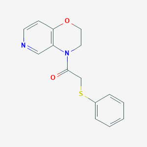 molecular formula C15H14N2O2S B7609078 1-(2,3-Dihydropyrido[4,3-b][1,4]oxazin-4-yl)-2-phenylsulfanylethanone 