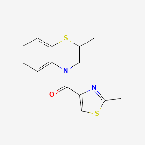 molecular formula C14H14N2OS2 B7609079 (2-Methyl-2,3-dihydro-1,4-benzothiazin-4-yl)-(2-methyl-1,3-thiazol-4-yl)methanone 