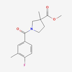 Methyl 1-(4-fluoro-3-methylbenzoyl)-3-methylpyrrolidine-3-carboxylate