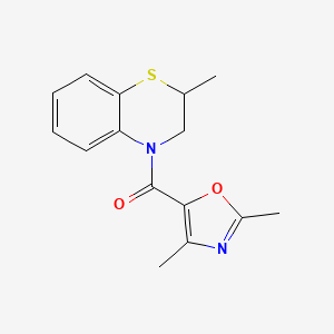 (2,4-Dimethyl-1,3-oxazol-5-yl)-(2-methyl-2,3-dihydro-1,4-benzothiazin-4-yl)methanone