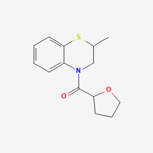 molecular formula C14H17NO2S B7609108 (2-Methyl-2,3-dihydro-1,4-benzothiazin-4-yl)-(oxolan-2-yl)methanone 