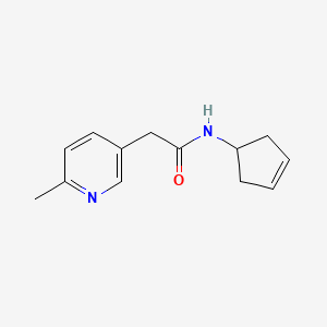 N-cyclopent-3-en-1-yl-2-(6-methylpyridin-3-yl)acetamide