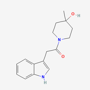 molecular formula C16H20N2O2 B7609136 1-(4-hydroxy-4-methylpiperidin-1-yl)-2-(1H-indol-3-yl)ethanone 