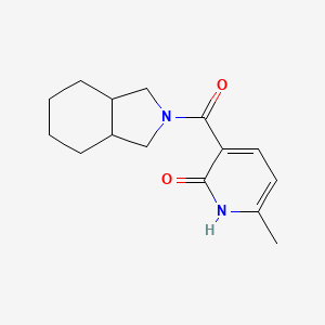 3-(1,3,3a,4,5,6,7,7a-octahydroisoindole-2-carbonyl)-6-methyl-1H-pyridin-2-one