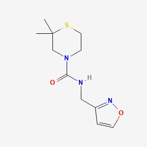 2,2-dimethyl-N-(1,2-oxazol-3-ylmethyl)thiomorpholine-4-carboxamide