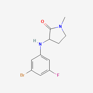 3-(3-Bromo-5-fluoroanilino)-1-methylpyrrolidin-2-one