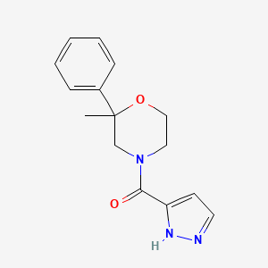 (2-methyl-2-phenylmorpholin-4-yl)-(1H-pyrazol-5-yl)methanone