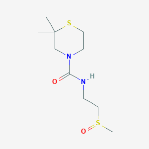 2,2-dimethyl-N-(2-methylsulfinylethyl)thiomorpholine-4-carboxamide