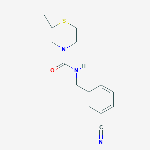 N-[(3-cyanophenyl)methyl]-2,2-dimethylthiomorpholine-4-carboxamide