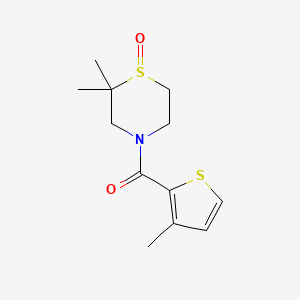 (2,2-Dimethyl-1-oxo-1,4-thiazinan-4-yl)-(3-methylthiophen-2-yl)methanone