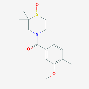 (2,2-Dimethyl-1-oxo-1,4-thiazinan-4-yl)-(3-methoxy-4-methylphenyl)methanone