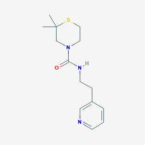 2,2-dimethyl-N-(2-pyridin-3-ylethyl)thiomorpholine-4-carboxamide