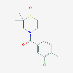 (3-Chloro-4-methylphenyl)-(2,2-dimethyl-1-oxo-1,4-thiazinan-4-yl)methanone