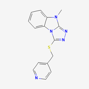 4-Methyl-1-(pyridin-4-ylmethylsulfanyl)-[1,2,4]triazolo[4,3-a]benzimidazole