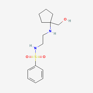 N-[2-[[1-(hydroxymethyl)cyclopentyl]amino]ethyl]benzenesulfonamide