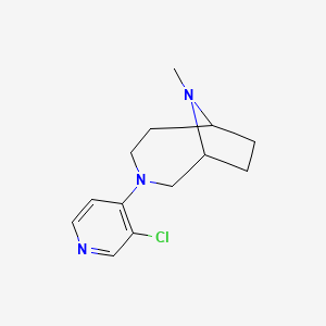 molecular formula C13H18ClN3 B7609402 3-(3-Chloropyridin-4-yl)-9-methyl-3,9-diazabicyclo[4.2.1]nonane 