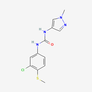 1-(3-Chloro-4-methylsulfanylphenyl)-3-(1-methylpyrazol-4-yl)urea