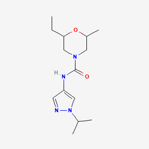 2-ethyl-6-methyl-N-(1-propan-2-ylpyrazol-4-yl)morpholine-4-carboxamide