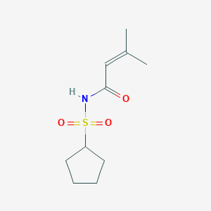 N-cyclopentylsulfonyl-3-methylbut-2-enamide